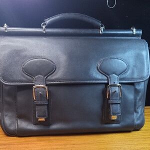 Coach Black Leather Men's Briefcase